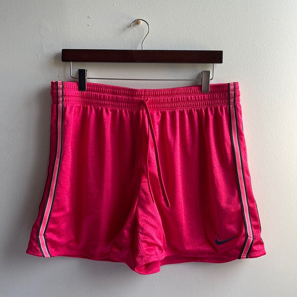 Pink Nike Mesh Shorts New With Tags Size Large .